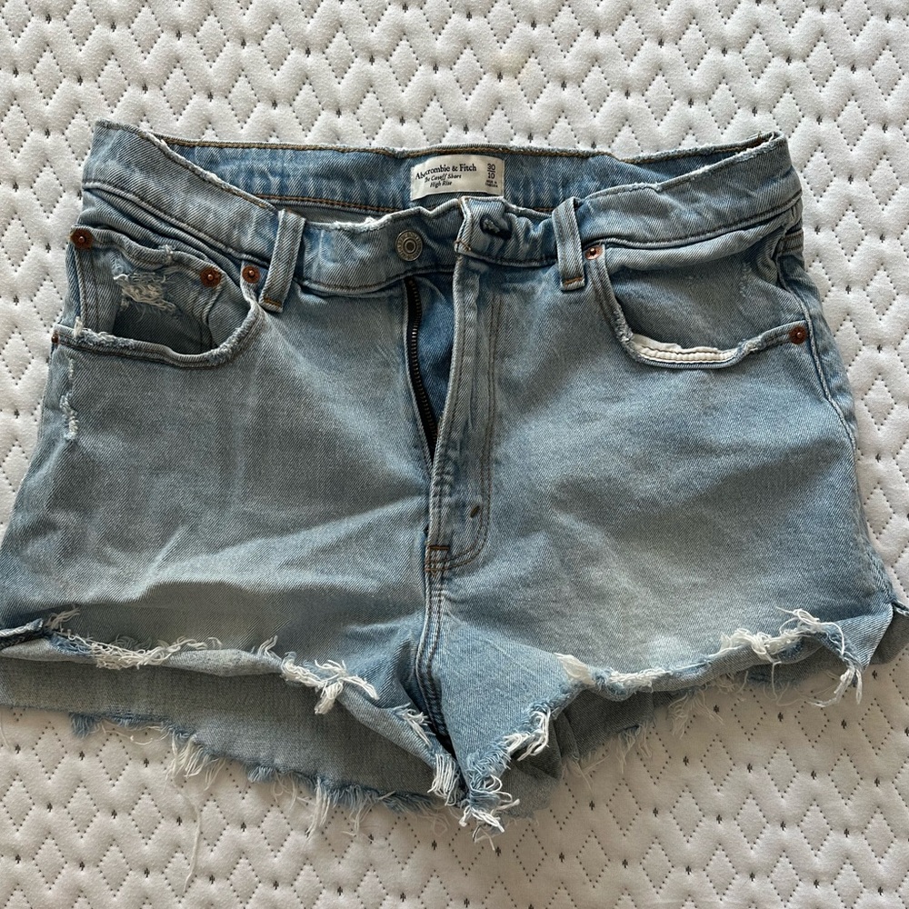 Abercrombie High Rise Cutoff Jean Short